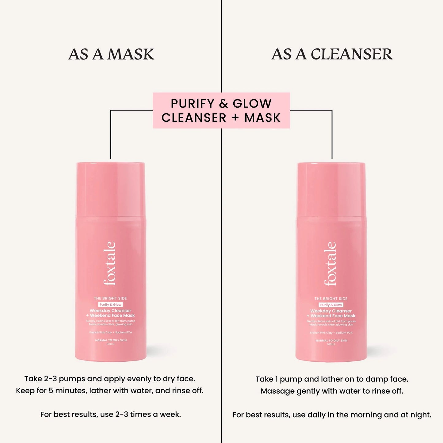 FOXTALE THE BRIGHT SIDE PURIFY AND GLOW FACE CLEANSER