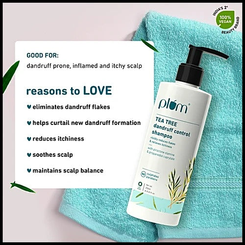 PLUM DANDRUFF CONTROL SHAMPOO TEA TREE - 300 ML