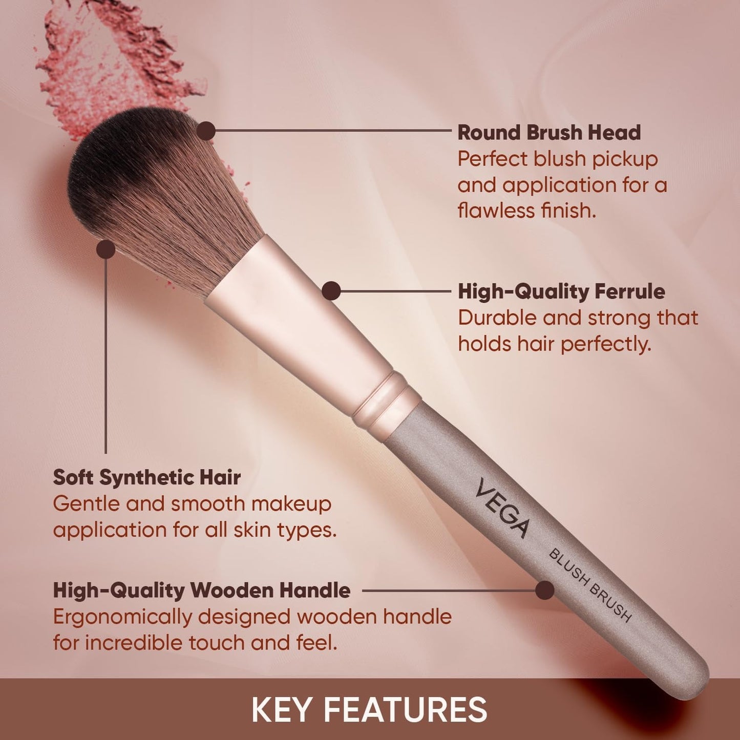 VEGA BLUSH BRUSH MBN 19
