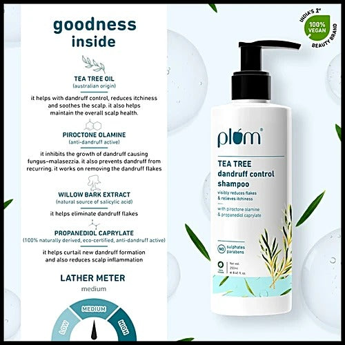 PLUM DANDRUFF CONTROL SHAMPOO TEA TREE - 300 ML