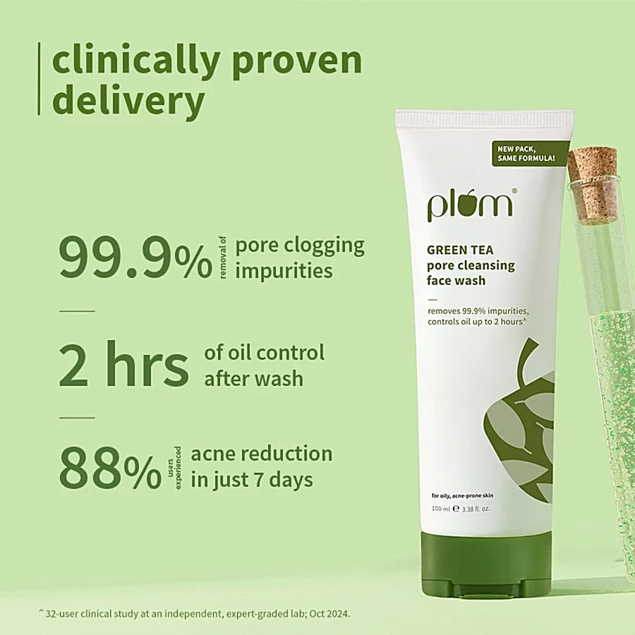 PLUM PORE CLEANSING FACE WASH GREEN TEA-100 ML