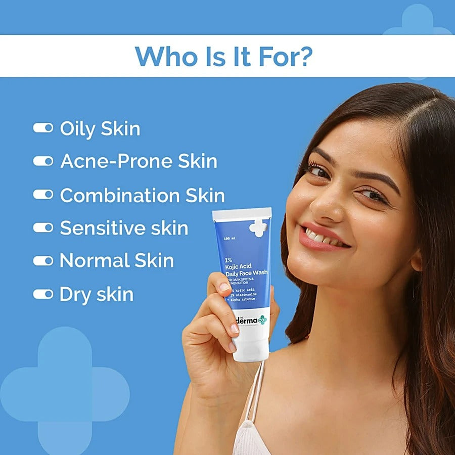 THE DERM CO FACE WASH 1% KOJIC ACID -100ML