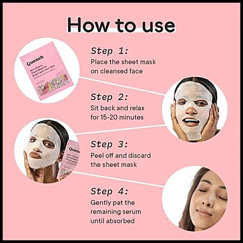 QUENCH MON CHERRY SHEET MASK FOR BRIGHT & CLEAR SKIN 25ML