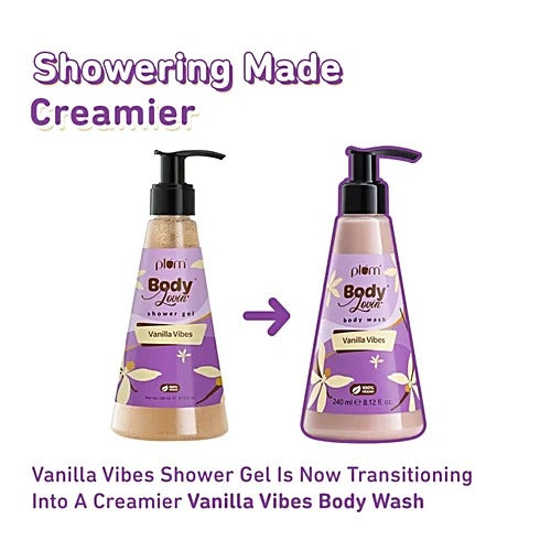 PLUM BODY LOVIN' BODY WASH- VANILLA VIBES - 100ML