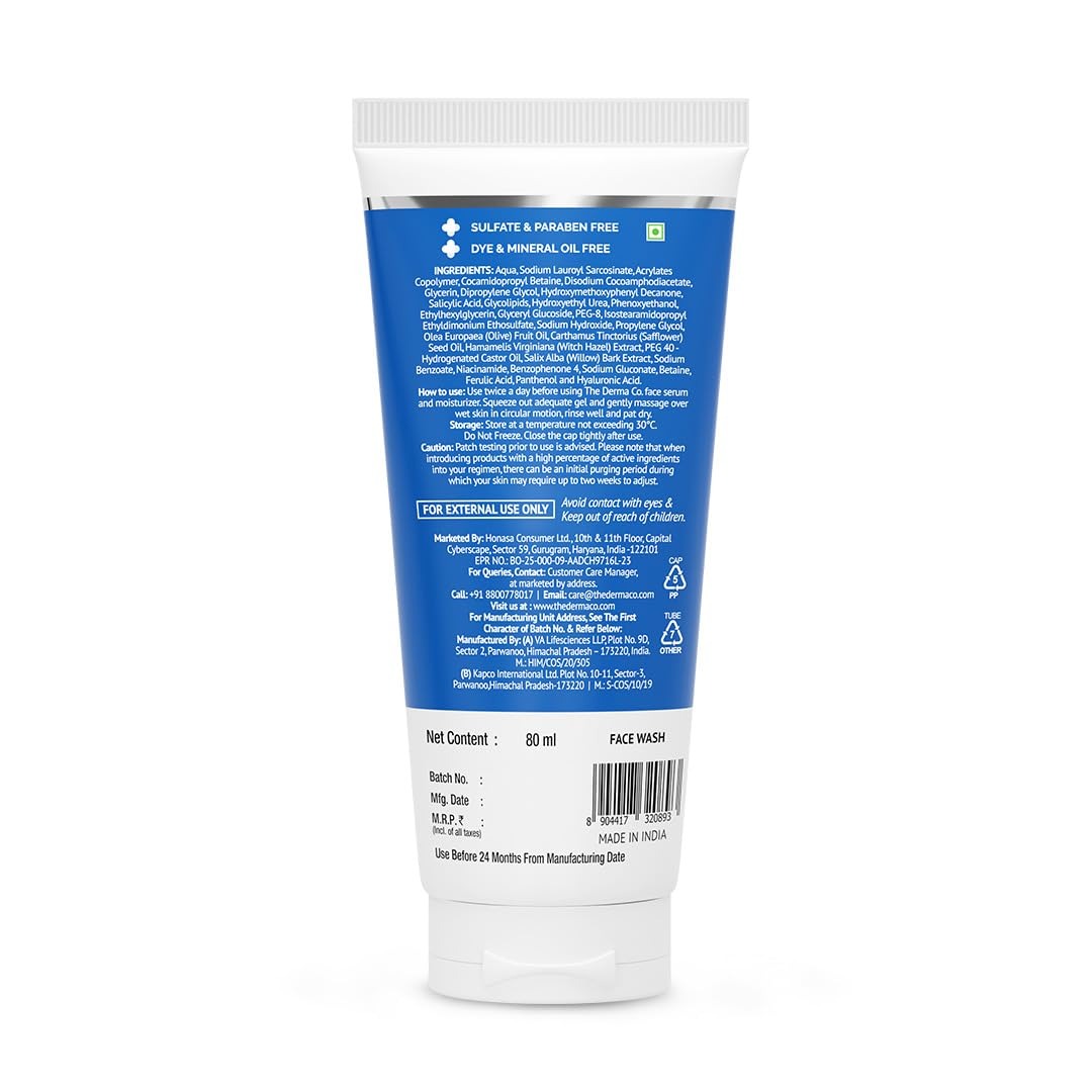 THE DERMA CO 2% SALICYLIC ACID FACEWASH 100ML