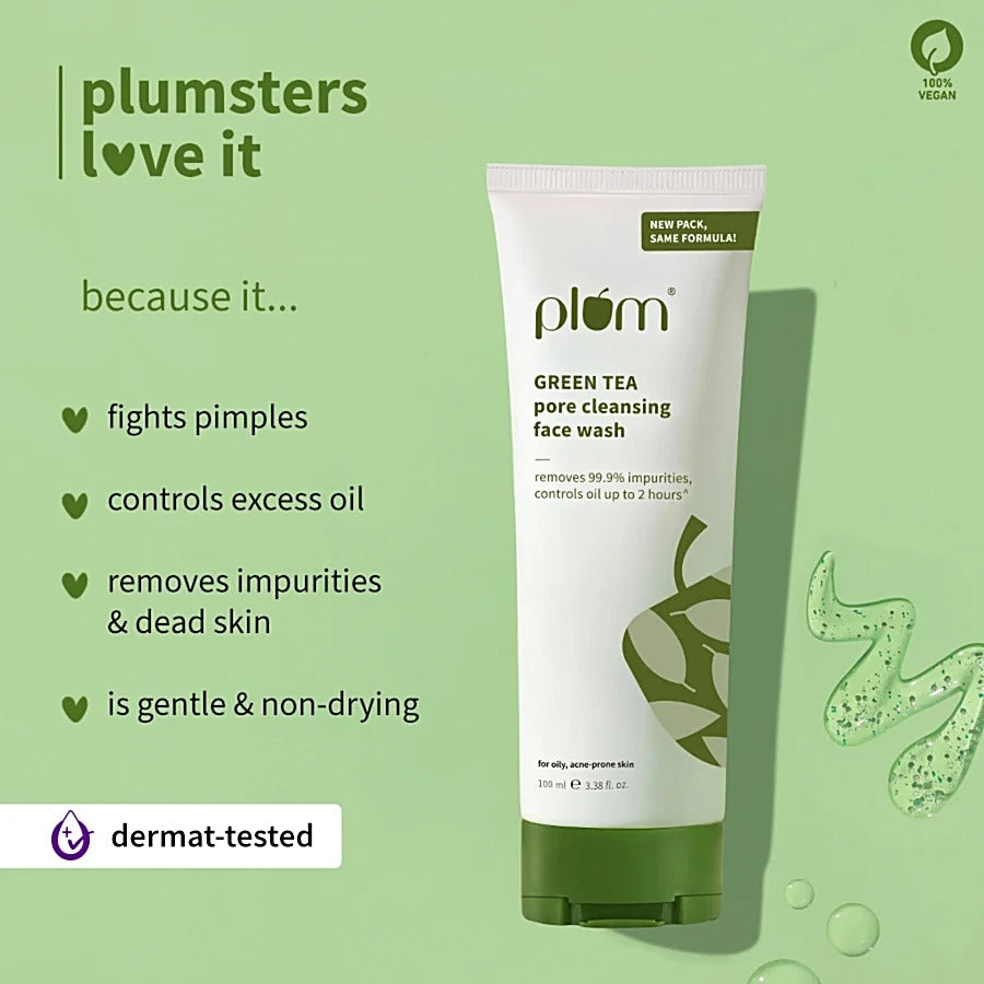 PLUM PORE CLEANSING FACE WASH GREEN TEA-100 ML