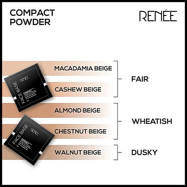 RENEE FACE BASE COMPACT CASHEW BEIGE- 9 GM