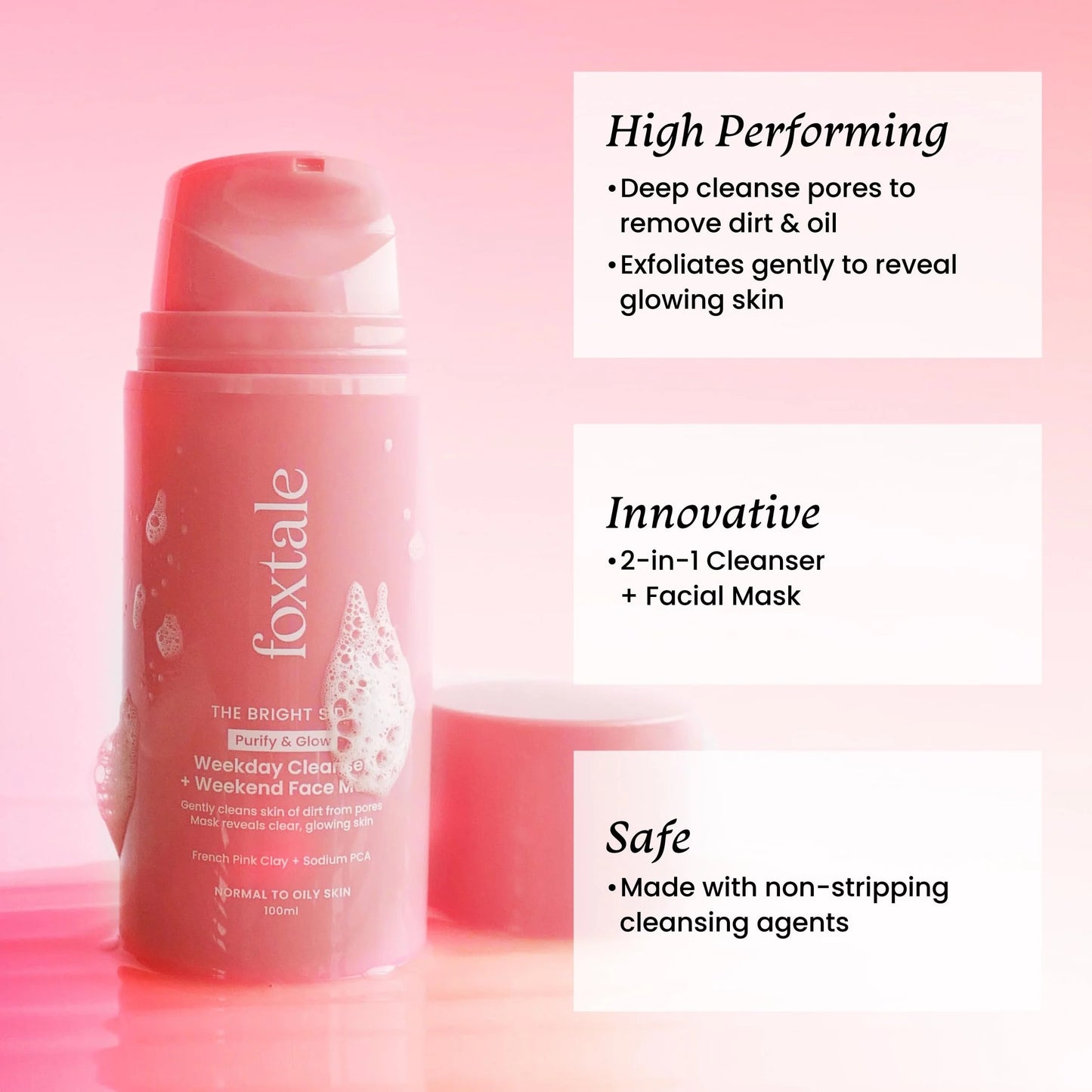 FOXTALE THE BRIGHT SIDE PURIFY AND GLOW FACE CLEANSER