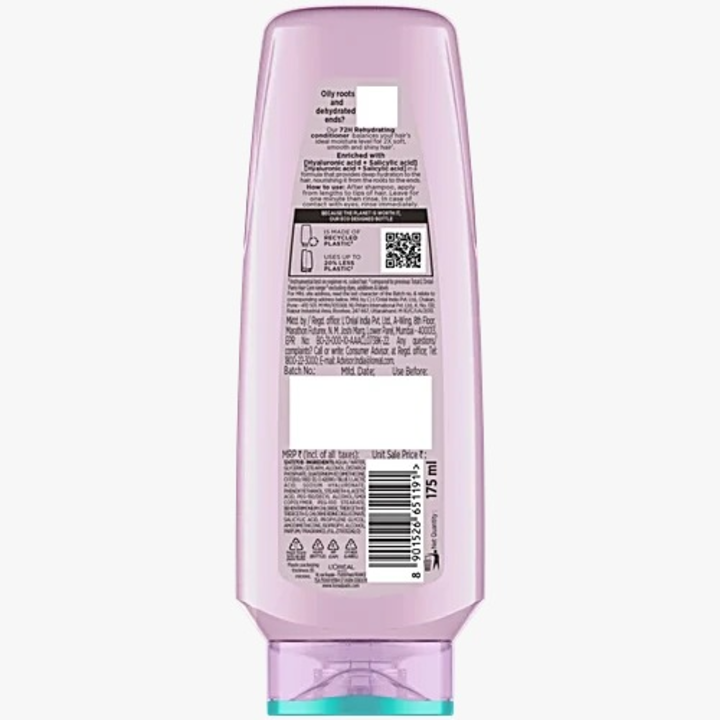 LOREAL PARIS HYALURON PURE 72H REHYDRATING SHAMPOO-175ML