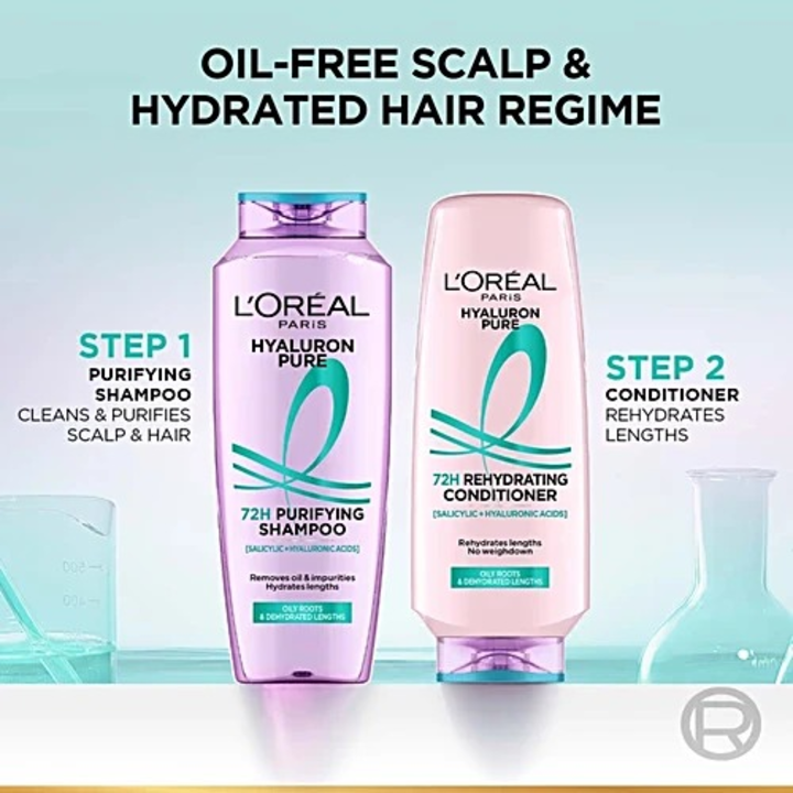 LOREAL PARIS HYALURON PURE 72H REHYDRATING SHAMPOO-175ML