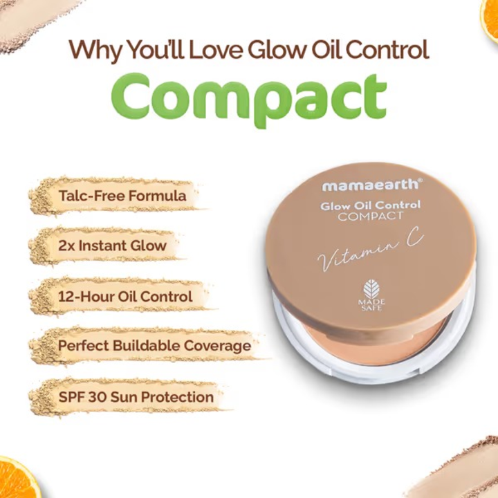 MAMAEARTH GLOW OILCONTROL COMPACT 01 IVORY GLOW