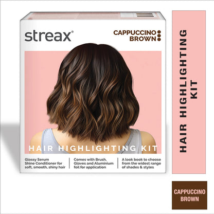 STREAX HAIR HIGHLIGHTING KIT CAPPUCCINO BROWN- BIG 180 GM