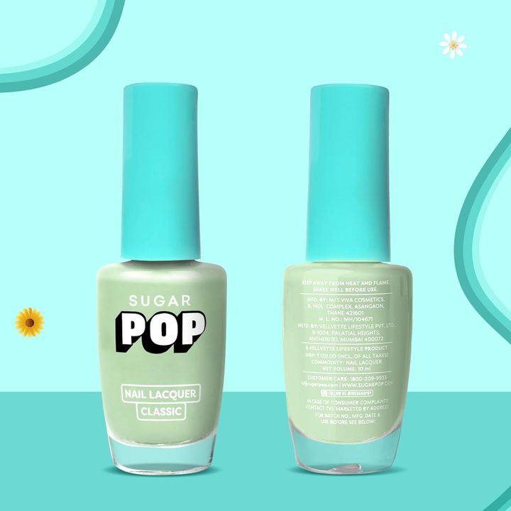 SUGAR POP Glossy Finish Nail Lacquer 49 Matcha Magic - 10 Ml